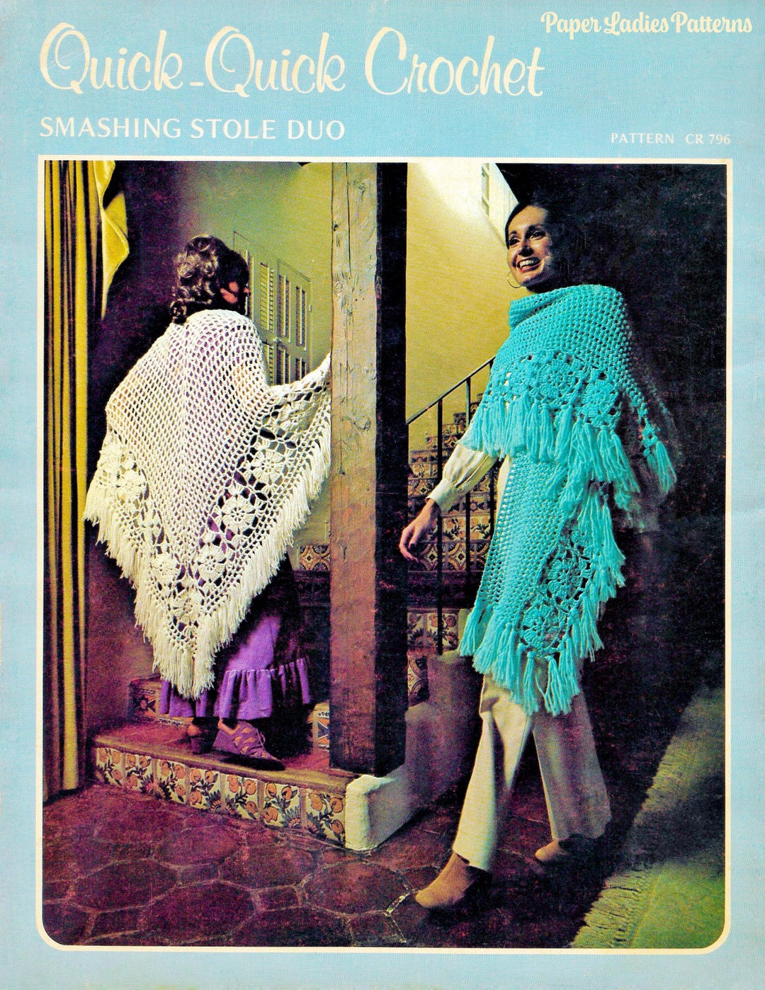 Vintage Shawl Crochet Pattern PDF • 1970s Wedding Wrap, Flamenco ...
