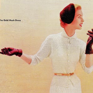 1950s Knitting Pattern PDF • Vintage 50s Dress Knitting Pattern Set Woman Collar Blouse Cardigan Suit Midi Knit Skirt Knitting Pattern 1952