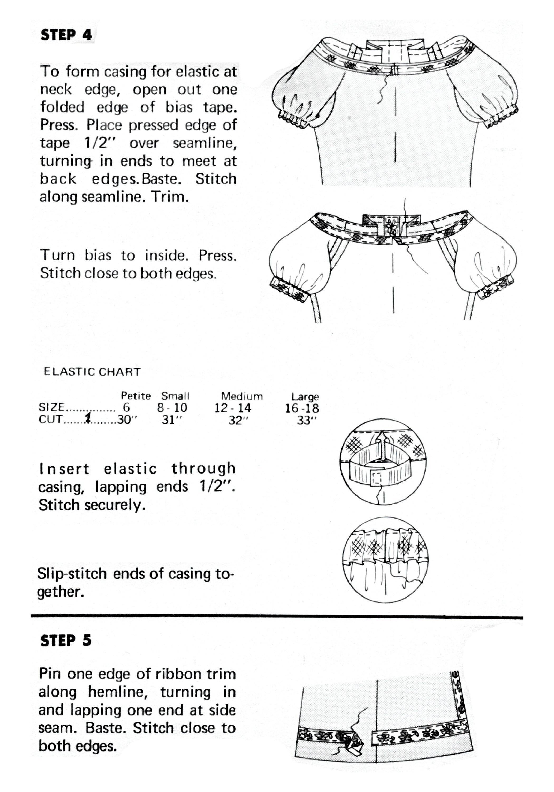 1970s Peasant Blouse Sewing Pattern PDF • bust 34-36" • Puff Sleeve ...