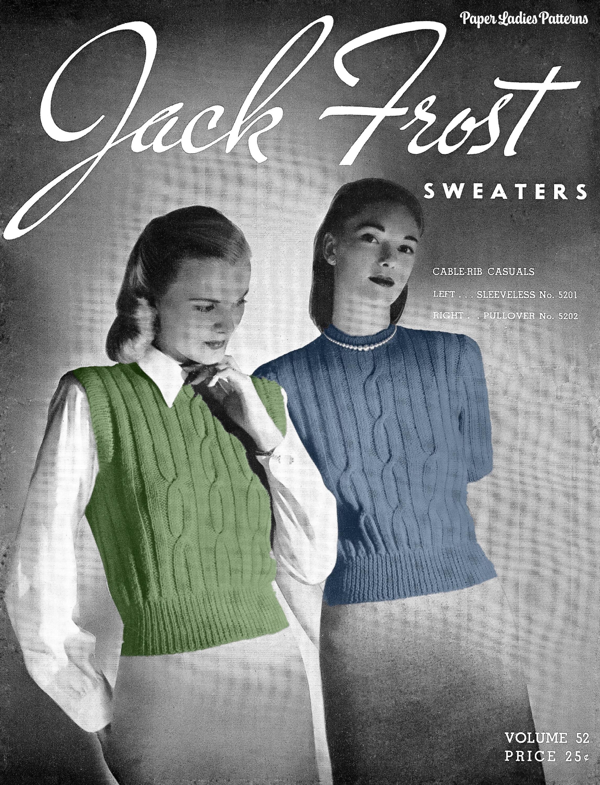 archive vintage 40s〜50s Knit cardigan 1940s knitting patterns 