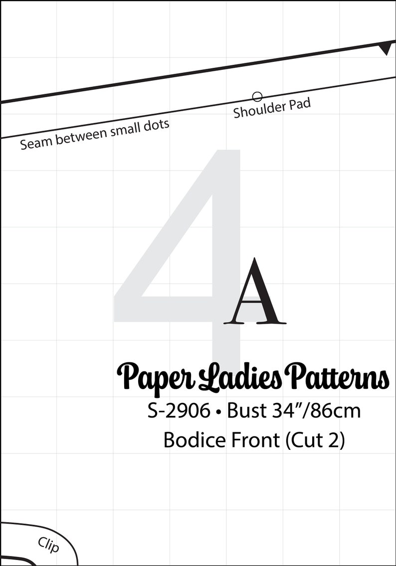 1940s Dress Sewing Pattern PDF • Bust 34