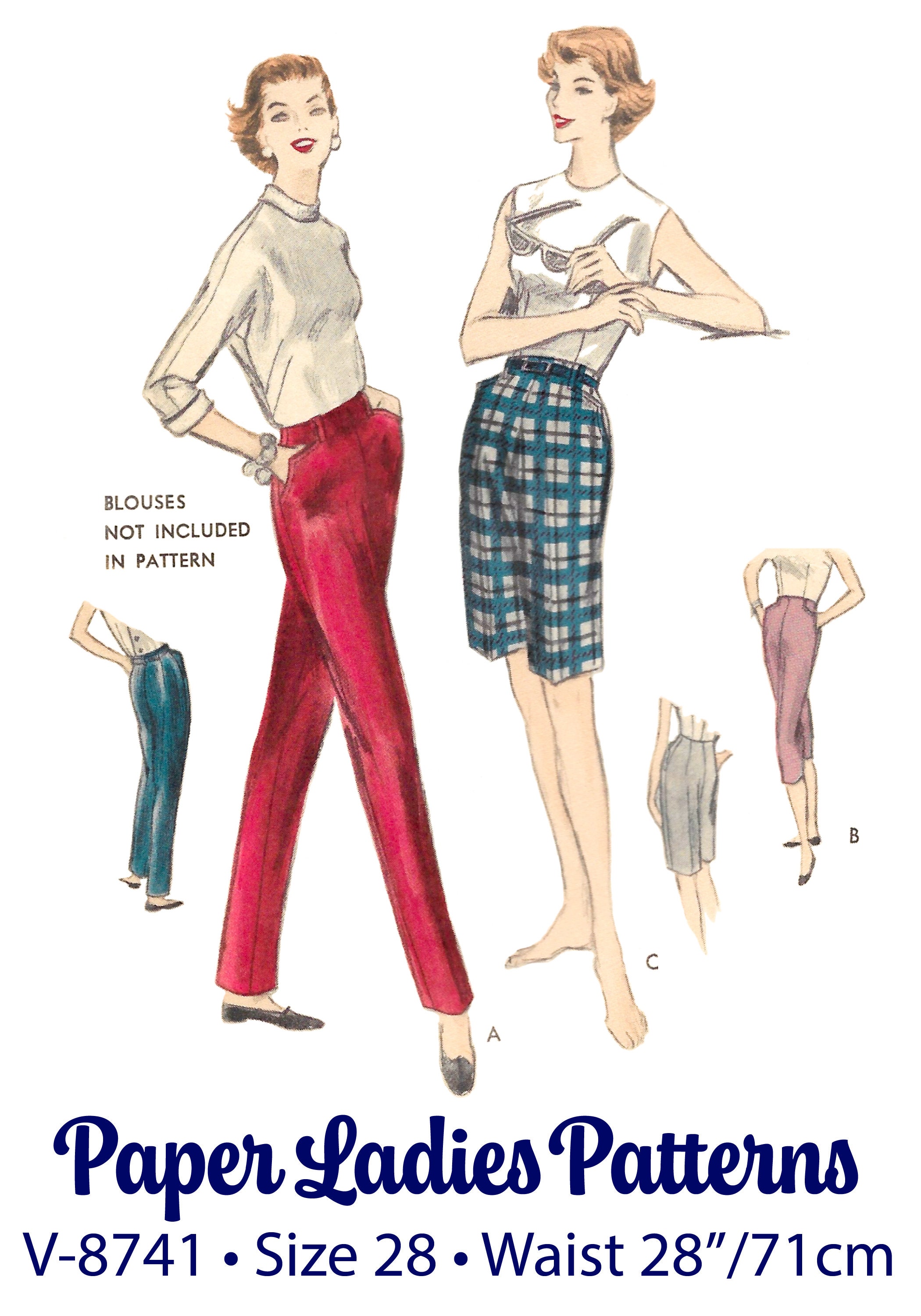 cigarette pants pattern for ladies Cigarette Pants Sewing Pattern