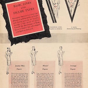 Vintage naaiboek pdf • gids kleermakerij jaren 40 • Knipboek, jurken maken • 1944 afbeelding 3