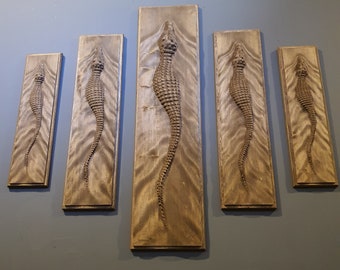 Wooden Crocodile Wall Decor Fascinating Modern and Large 3d Wall Decor, Unique Wooden Wall Art with Natural Textured Wall Art and Tree Signs
