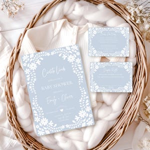 Blue Cielito lindo baby shower invitation,Mexican themed baby shower invitation,gender neutral baby shower invite,EDITABLE template,Canva