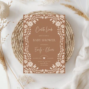 Cielito lindo baby shower uitnodiging, Mexicaans thema baby shower uitnodiging, genderneutrale baby shower uitnodiging, bewerkbare sjabloon, Canva