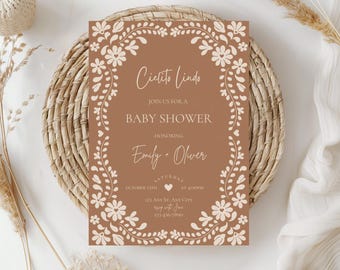 Cielito lindo baby shower invitation,Mexican themed baby shower invitation,gender neutral baby shower invite,EDITABLE template,Canva