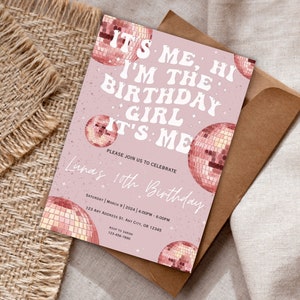It&#39;s me Hi, Eras Birthday Invitation, Editable Birthday Party Invitation, In my Birthday Era, Eras Invite,Digital Editable Birthday Invite