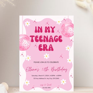 EDITABLE 13th Birthday Invitation Template,thirteenth Birthday Invite ...