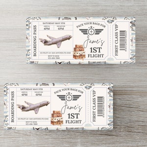 Airplane Ticket Birthday Party Invitation,EDITABLE birthday party invite,Travel birthday,Ticket Birthday Invite,instant download template