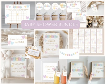 Paquete de fiesta de baby shower de Babyland, plantilla de invitación para baby shower de Babyland, paquete de baby shower, paquete de baby shower EDITABLE, descarga instantánea