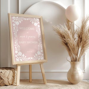 Pink Cielito lindo baby shower welcome sign,Mexican themed baby shower welcome sign,gender neutral baby welcome sign,EDITABLE template,Canva