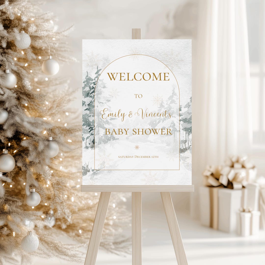 Baby Its Cold Outside Baby Shower Welcome Sign,winter Baby Shower Sign ...