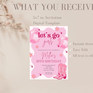 Haizct Let's Go Girl Scratch Off Cards - 50 Pack Cowgirl Theme Party Game For Bachelorette & Birthdays