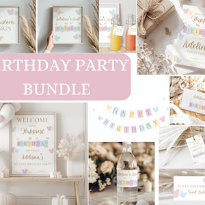 Minnie Birthday Party Bundle: Editable Invitation Template (Digital Download)