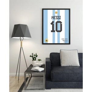 Leo Messi Jersey Art - FIFA WORLD CUP - Argentina/Football - Digital Download