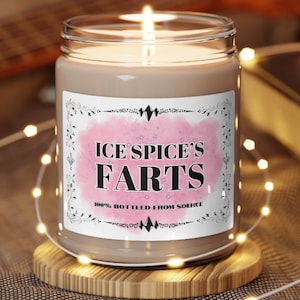 Ice Spice Candle Funny Parody Candle Ice Spice's Farts Joke Gift Scented Soy Candle, 9oz