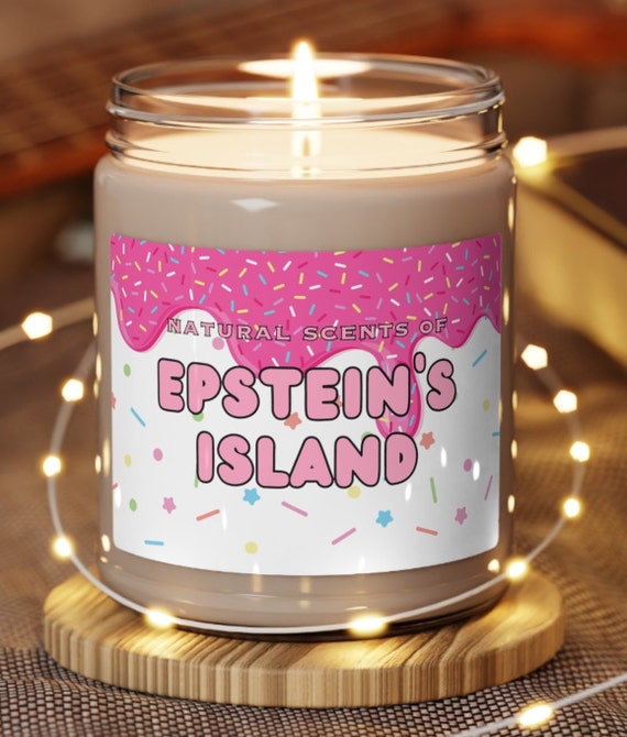 Epstein's Island Candle Funny Parody Candle Funny Meme Candle Scented Soy Candle, 9oz