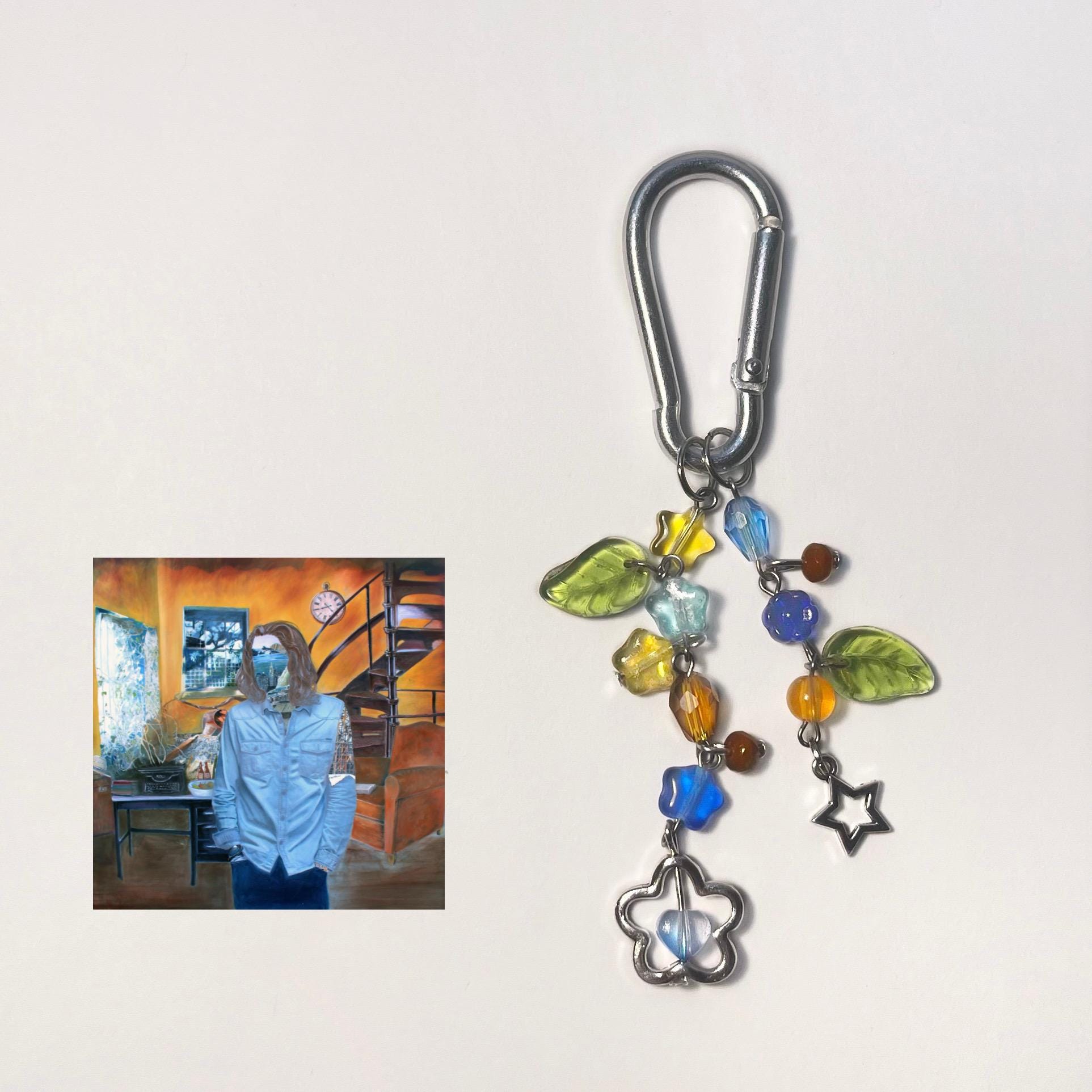 Hozier Carabiner/Hozier Phone Charm/Blue Carabiner/Brown Carabiner/Cute Carabiner/Clairo Carabiner/Orange Carabiner/Clairo Bracelet