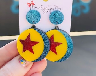 Pendientes Luxo Pixar Ball: Pendientes colgantes de acrílico, hipoalergénicos.
