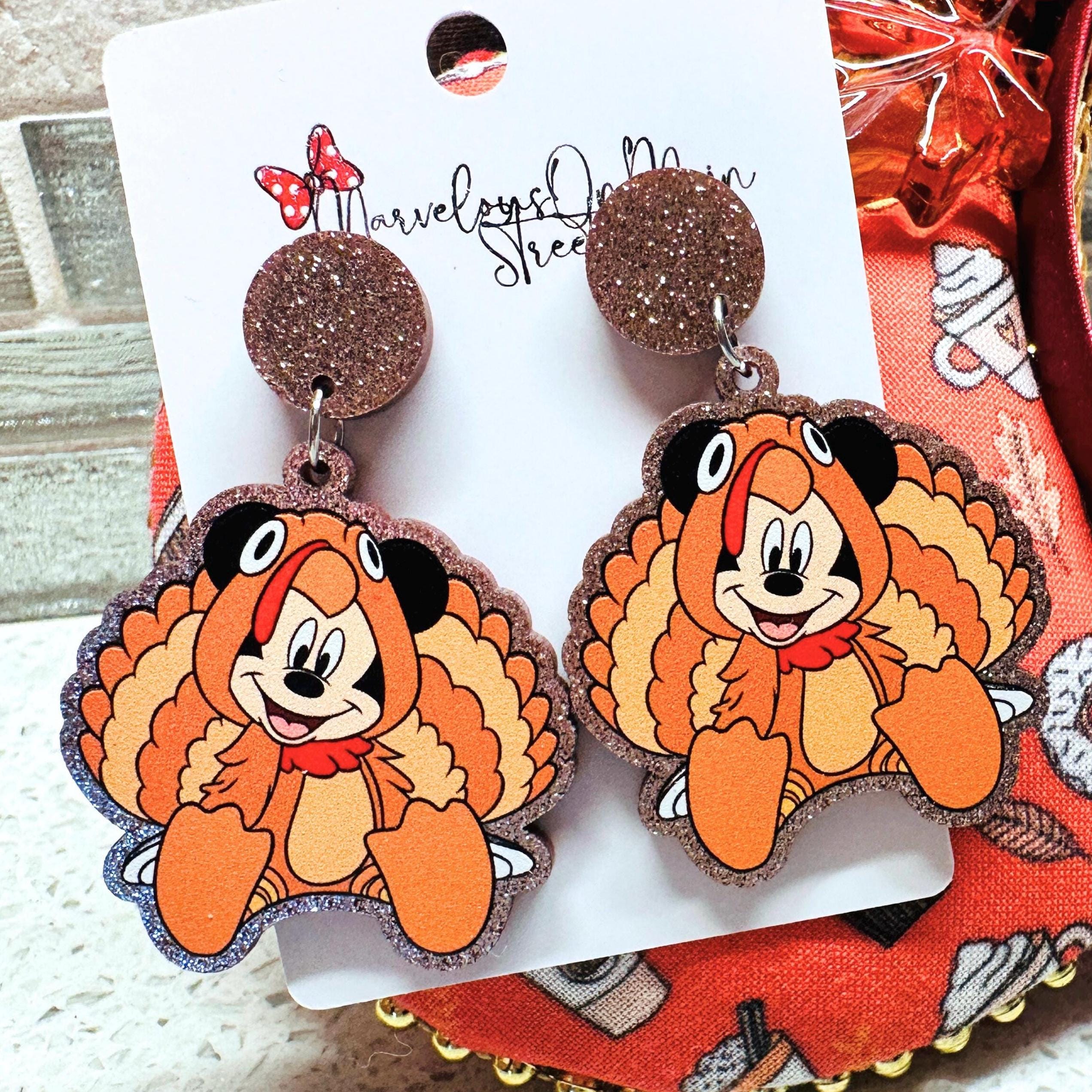 Mickey mouse drop earrings deals