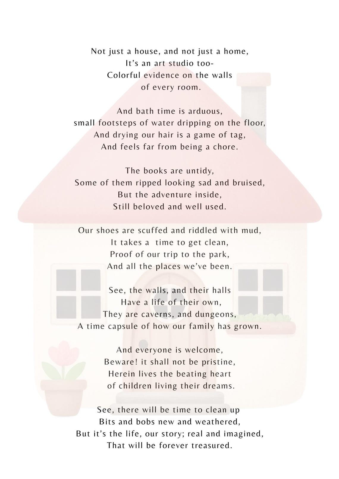 Family Poem Print – Whimsical Home Decor, Nursery Wall Art (PDF ...