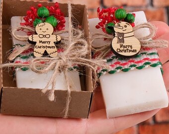 Personalized Scented Soap Christmas Gift, Noel X-mas Happy Holidays Coworker Friend Family Gift, Christmas Wedding, Christmas Party Favors