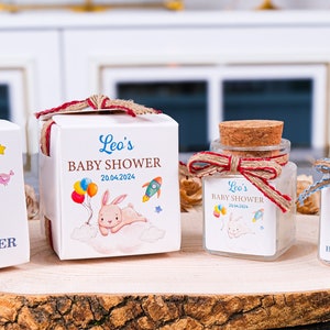 Cadeau de bougie personnalisé pour baby shower, cadeau de bougie en verre, bougies de baptême, cadeaux de communion, cadeaux de mariage pour invitée, bougies de mariage