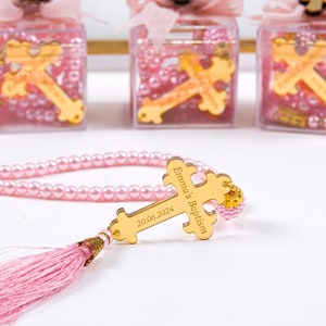 Personalized Girl Baptism Rosary Favors, Baptism Rosary Boy Gift, Rosary Beads, First Communion Favor, Christening Favor, Confirmation Favor
