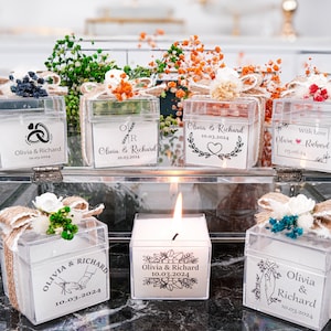 Personalized Candle Gift Wedding Favors for Guest, Wedding Candle Favor, Bridesmaid Candle Favor, Bridal Shower Favors, Custom Candles