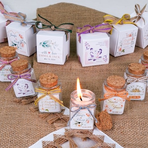 Personalized Candle Gift Wedding Favors for Guest, Wedding Candle Favor ...
