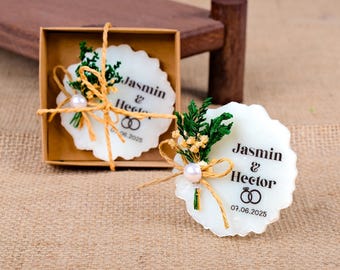 Wedding Favors, Personalized Epoxy Magnet, Save The Date Magnet, Bridal Shower, Custom Fridge Magnets, Wedding Party Favors, Wedding Magnet
