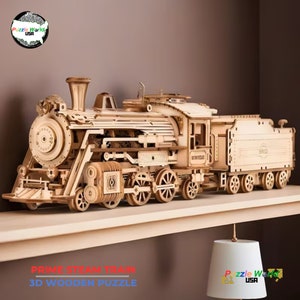 Prime Steam 3D wooden puzzle kit—a perfect blend of intricate design and moving assembly, ideal for both adults and kids | DIY kit | Gift