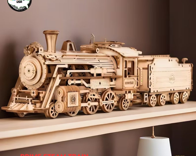 Prime Steam 3D wooden puzzle kit—a perfect blend of intricate design and moving assembly, ideal for both adults and kids | DIY kit | Gift