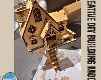 Puzzle 3D Casa Del Árbol De Madera – Maqueta DIY Para Adultos, Cortes Láser Precisos, Ideal Para Decoración Y Regalo