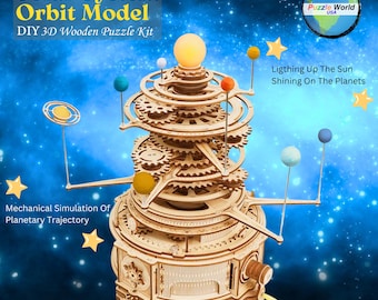 Adulting Fun: DIY Rotatable Solar System Orbit Model Kit - 3D