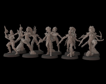 Aeterni Shadow Runners & Leader (10 Models) - Space Elves - Fantasy Cult Miniatures