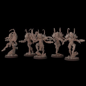 Primeval Aeterni Climbers & Leader (5 Models) - Space Elves - Fantasy Cult Miniatures