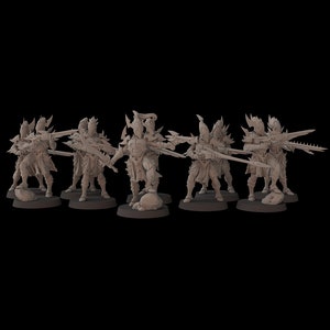 Aeterni Dark Cult Troops & Leader (10 Models) - Space Elves - Fantasy Cult Miniatures