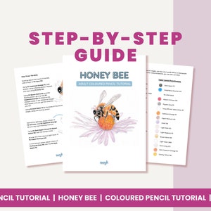 Honey Bee Step by Step Coloured Pencil Tutorial | Faber Castell Polychromos + Derwent Pencils | Drawing Tutorial for iPad or Print-at-Home