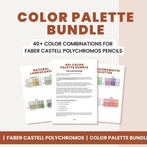 Faber Castell Polychromos Color Palettes Bundle: 40+ Colored Pencil Combinations (Digital Download