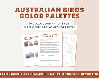 Faber Castell Polychromos Color Palette/Color Scheme Guide for Australian Birds (Digital Download)