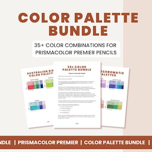 Prismacolor Pencil Color Palettes Bundle: 35+ Swatch Charts (Digital Download)