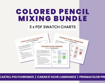 Colored Pencil Mixing Guide: Faber Castell, Prismacolor, Caran D’Ache (PDF)
