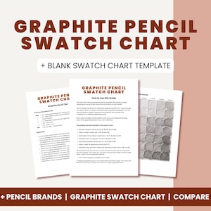 Tabla de muestras de lápices de grafito: precargada + plantilla en blanco (PDF)