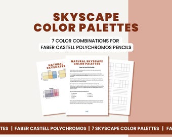 Skyscape Color Palettes/Color Schemes for Faber Castell Polychromos (Digital Download)