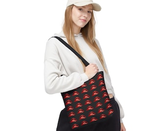 Rocky Horror Picture Show Inspired Tote Bag with Multiple Handle Colors, Custom Printed, Durable Polyester, Everyday Use, 5 Color Options
