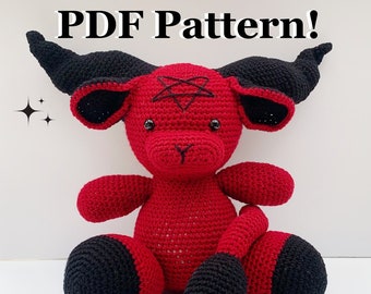 PDF ~ Crochet Baphomet Doll Pattern