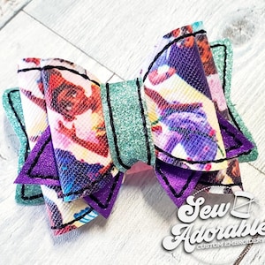 Layered Hair Bow - Digital Design - Machine Embroidery - ITH - In the hoop