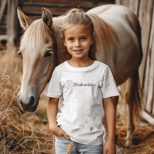 T-shirt for children &quot;Horse Girl&quot;, T-shirt for horse lovers, shirt for girls, horse love, animal lovers, animal love T-shirt